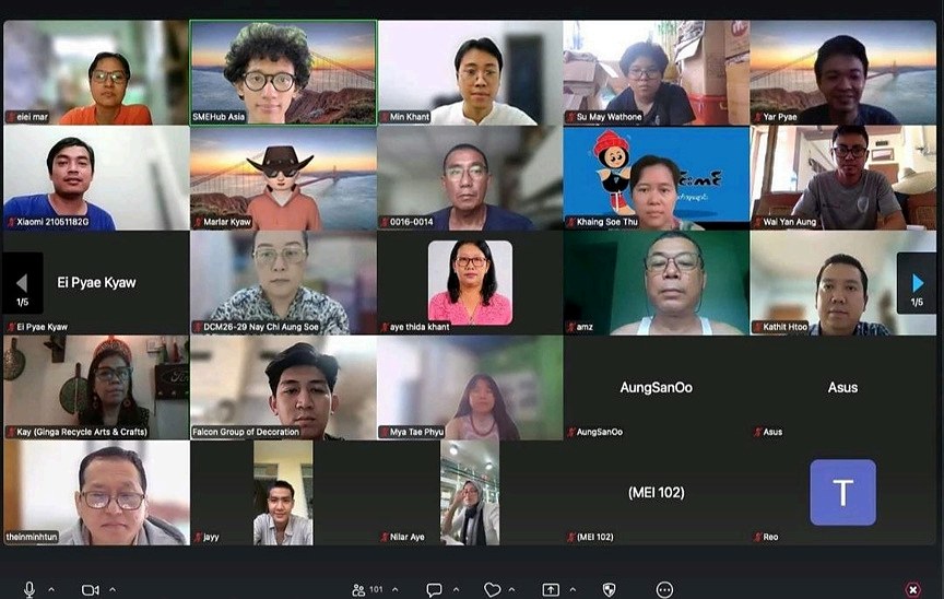 Online SME training session with over 100 participants